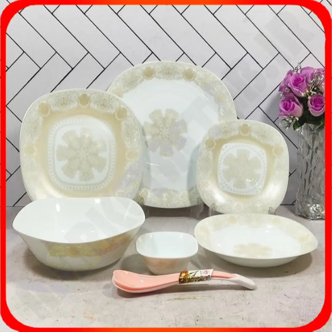 سرویس 26 پارچه چهار گوش هارمونیکا کرم آرکوپال دینو