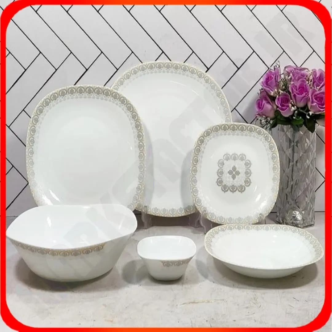 سرویس 26 پارچه چهار گوش آرمینا خاکستری آرکوپال دینو