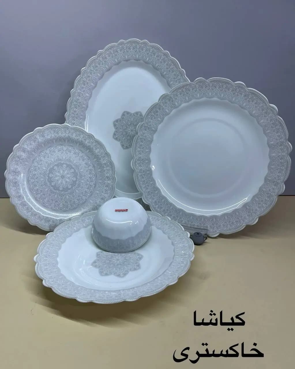 سرویس 25 پارچه لب کنگره کیاشا خاکستری آرکوپال آیروپال — تصویر ۳