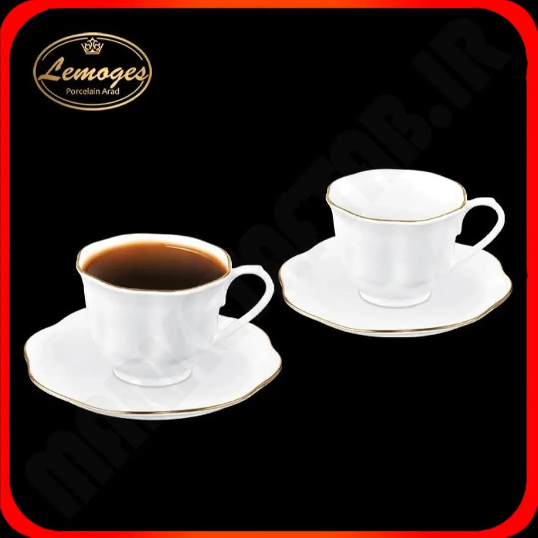 سرویس ۱۲ پارچه قهوه خوری نیلوفری لیمون چینی آراد