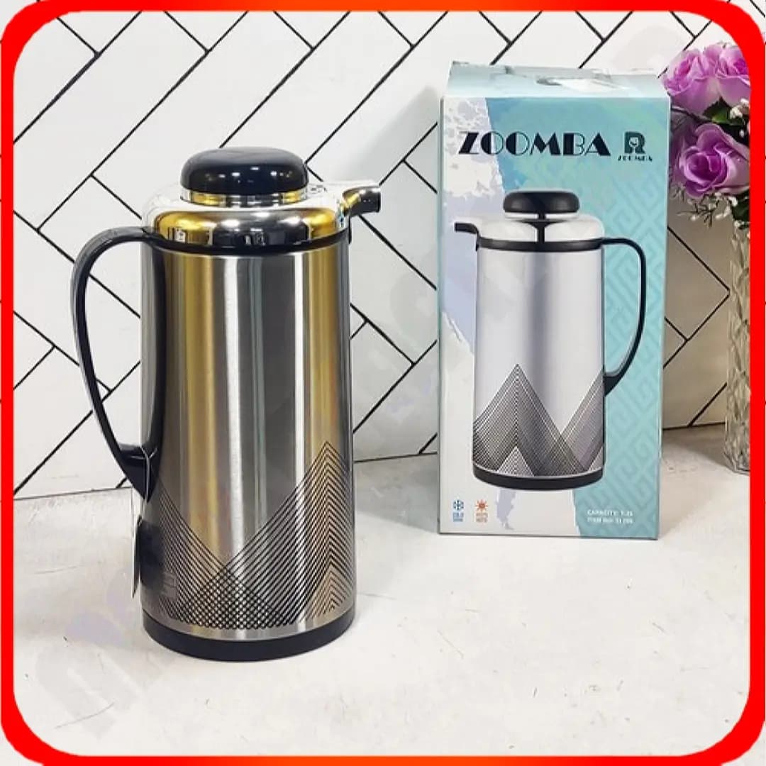 فلاکس 1.3 لیتری شیشه صورتی S1700 طرح خط دار لوزی زومبا