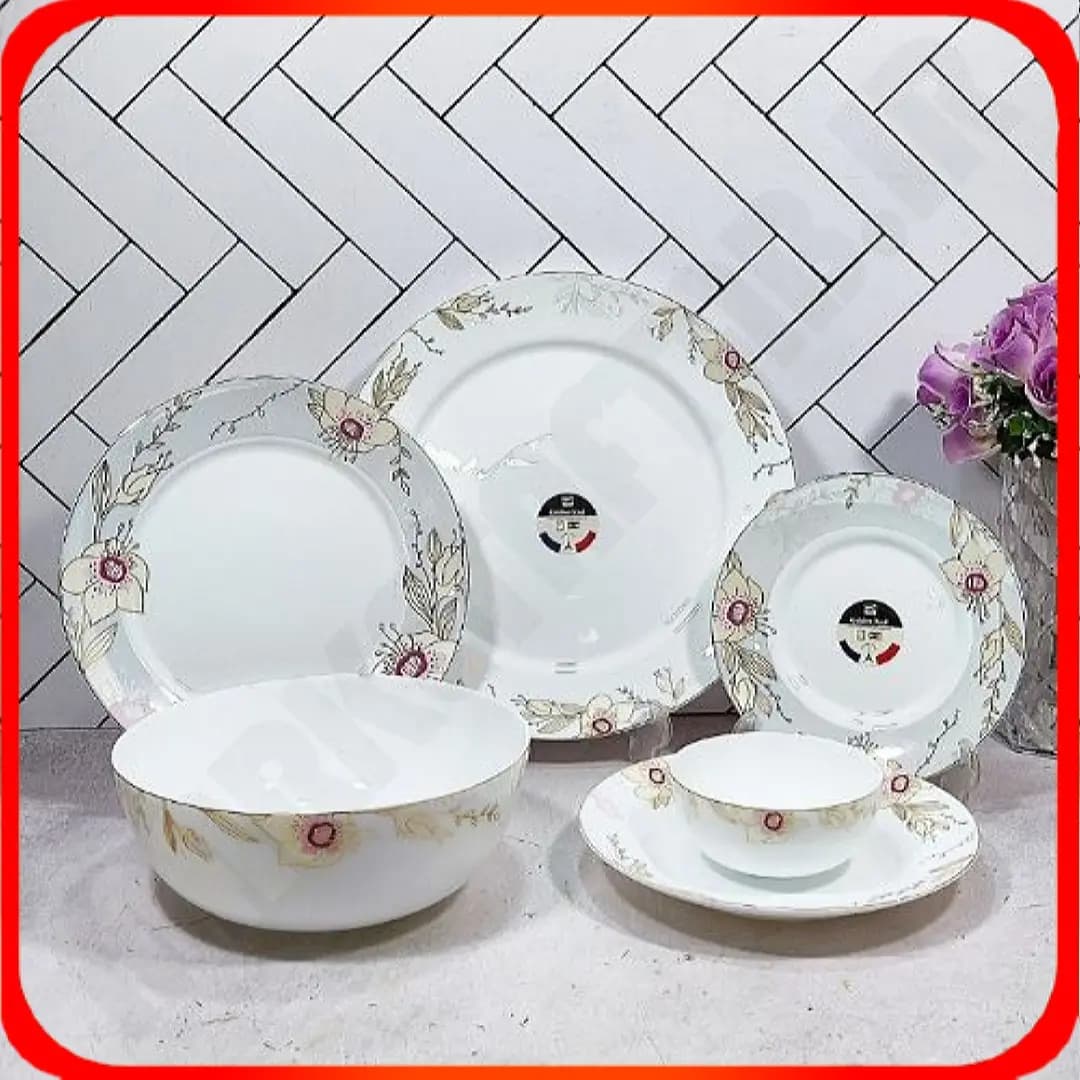 سرویس ۲۶ پارچه Mikasa Bon طرح روناک گلدار طلایی گلدن اپال