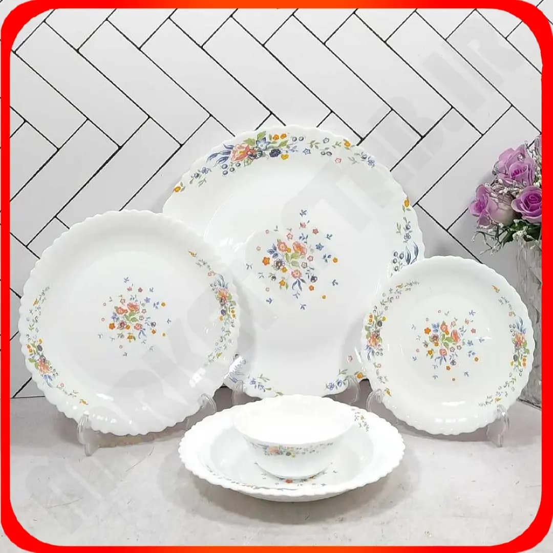 سرویس ۲۵ پارچه فرست گلدار ویکتوریا اکونومی گلدن اپال