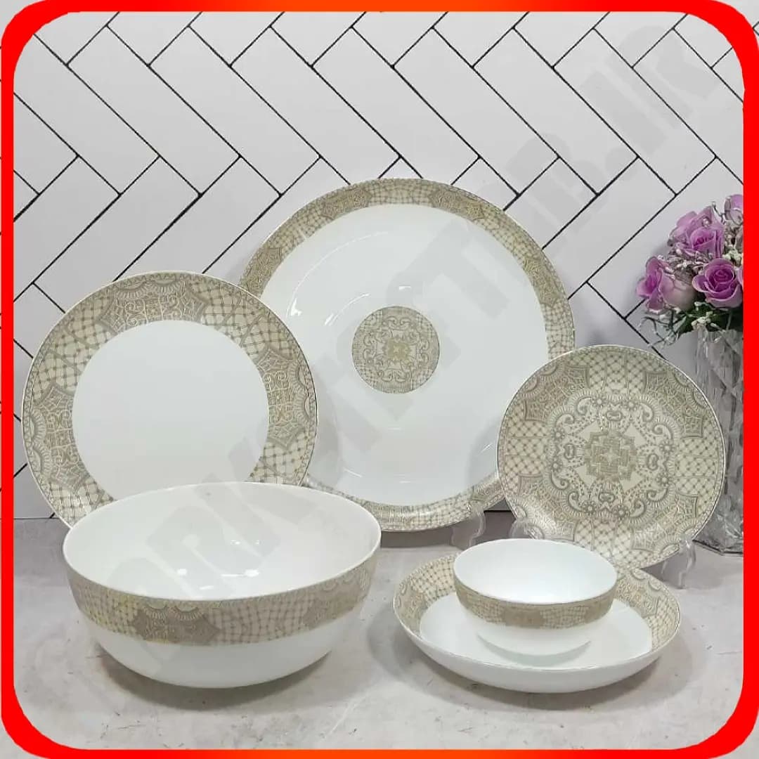 سرویس ۲۶ پارچه پانیذ عسلی دیوالی گلدن اپال