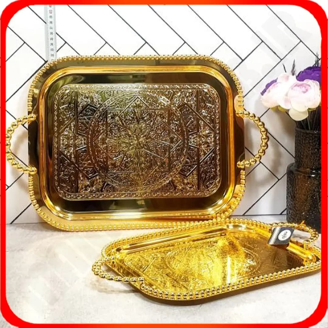سینی 2 تکه مستطیل سنگین نجیب