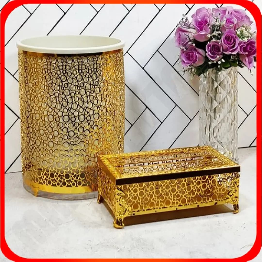 سطل و دستمال مولکولی طلایی خاتم