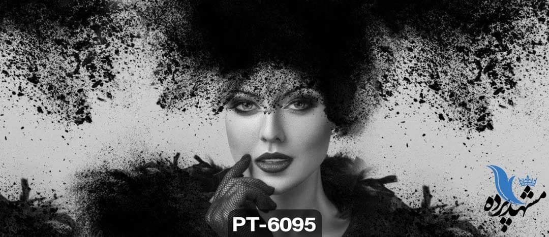 پوستر دیواری طرح چهره زن سیاه سفید کد PT-6095 — تصویر ۲