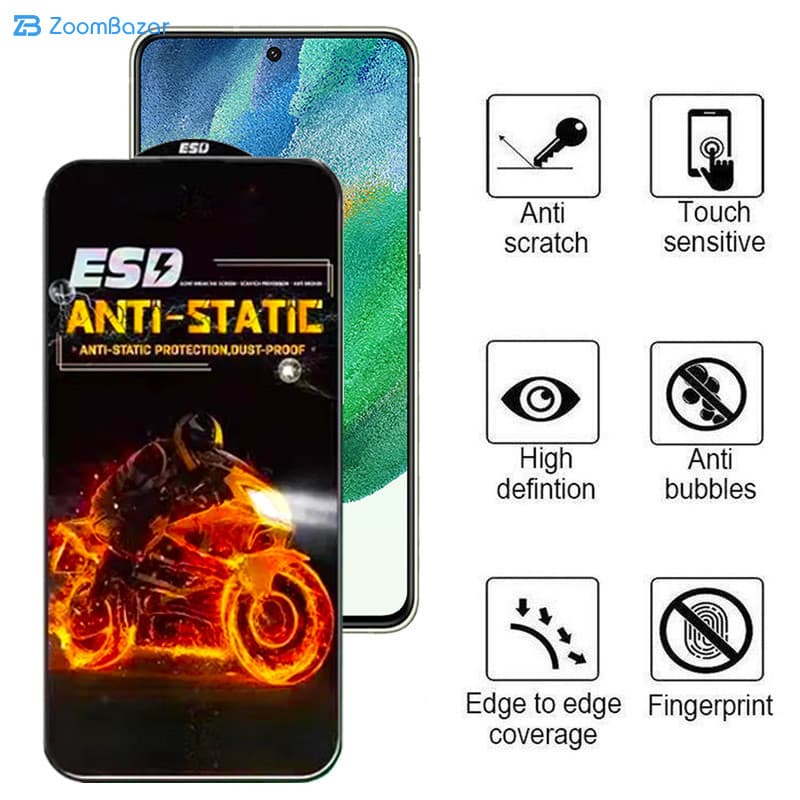 گلس اِپیکوی مدل Fiery ESD مناسب برای گوشی موبایل سامسونگ Galaxy S21 FE 5G — تصویر ۴