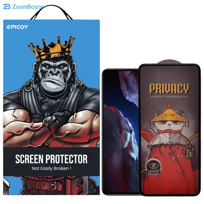 گلس اِپیکوی مدل Airbag Privacy مناسب برای گوشی موبایل شیائومی Poco F5 Pro / F5 / F4 GT / F4 / F3 GT / F3 / F2 Pro — تصویر ۲