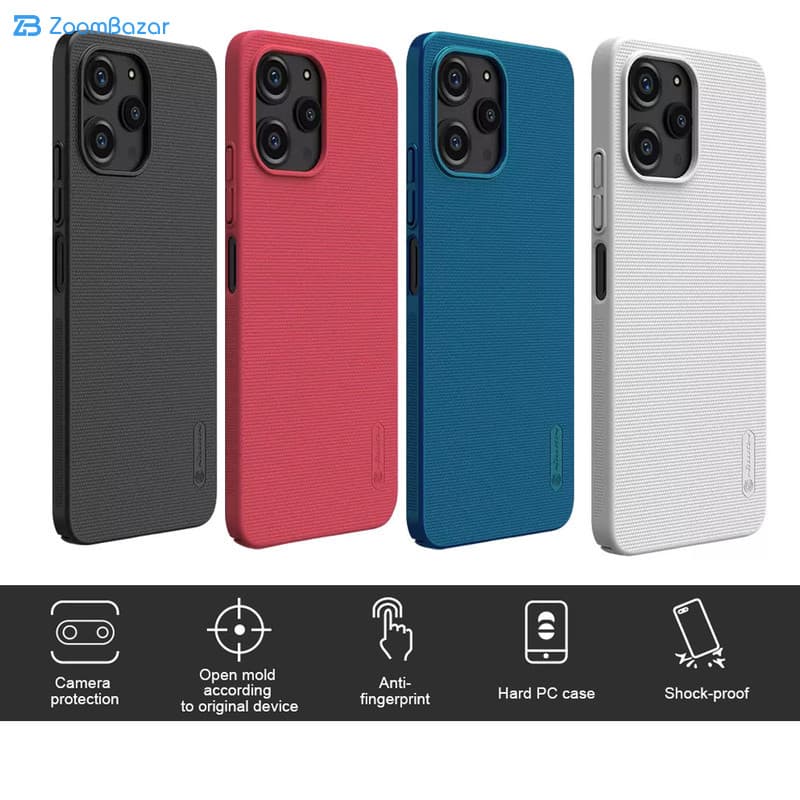 قاب نیلکین مدل Super Frosted Shield مناسب برای گوشی موبایل شیائومی Poco M6 Pro 5G/ Redmi 12 4G/5G / Redmi Note 12R 5G — تصویر ۳