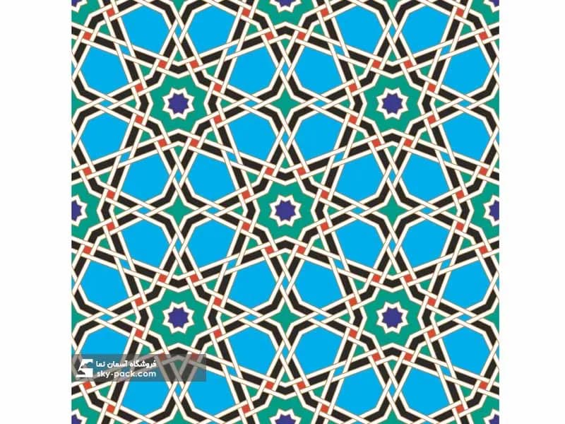 آسمان مجازی طرح کاشی اسلامی