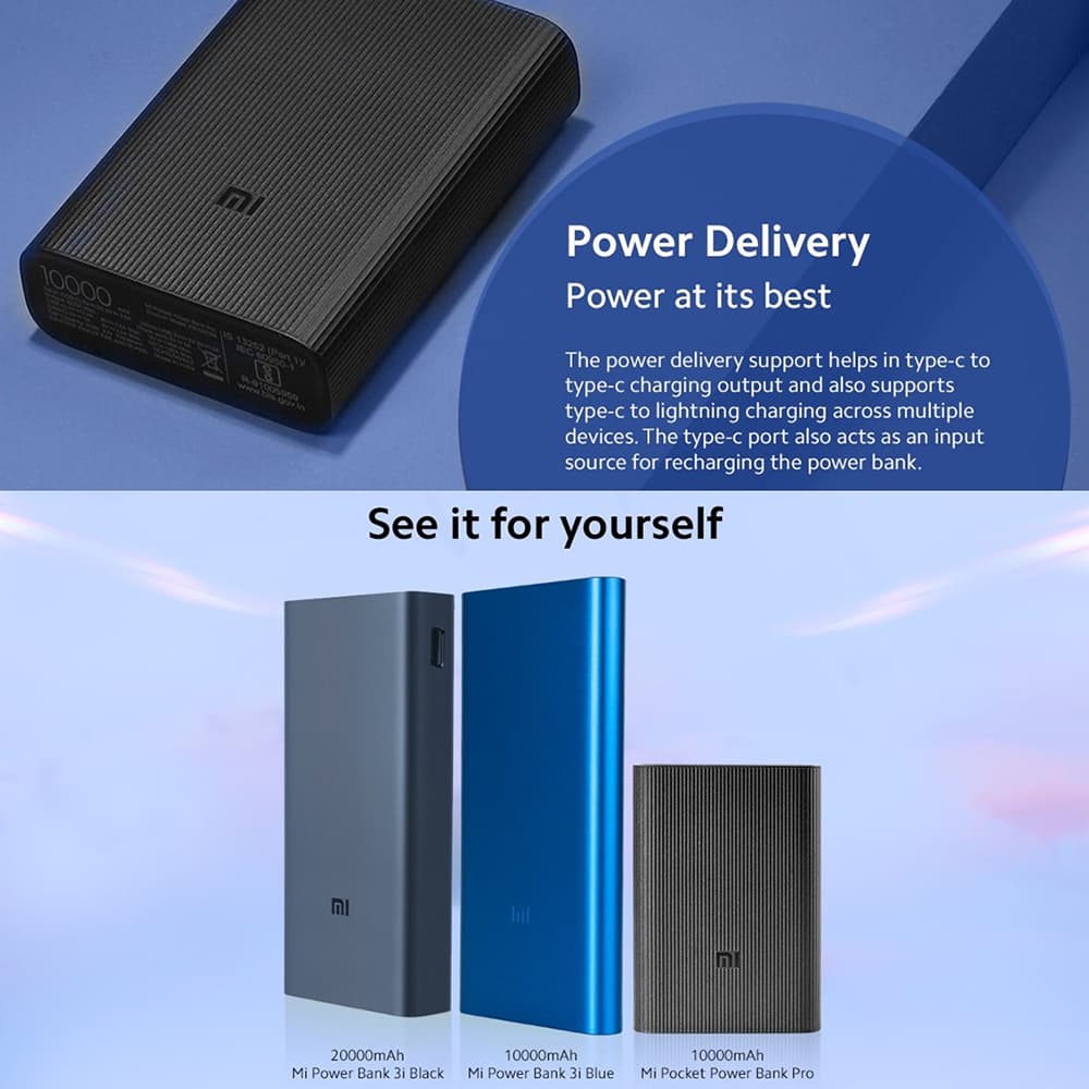 پاور بانک شیائومی ورژن 3 مدل 10000 میلی آمپر Mi Power Bank 3 Ultra Compact 10000mAh — تصویر ۴