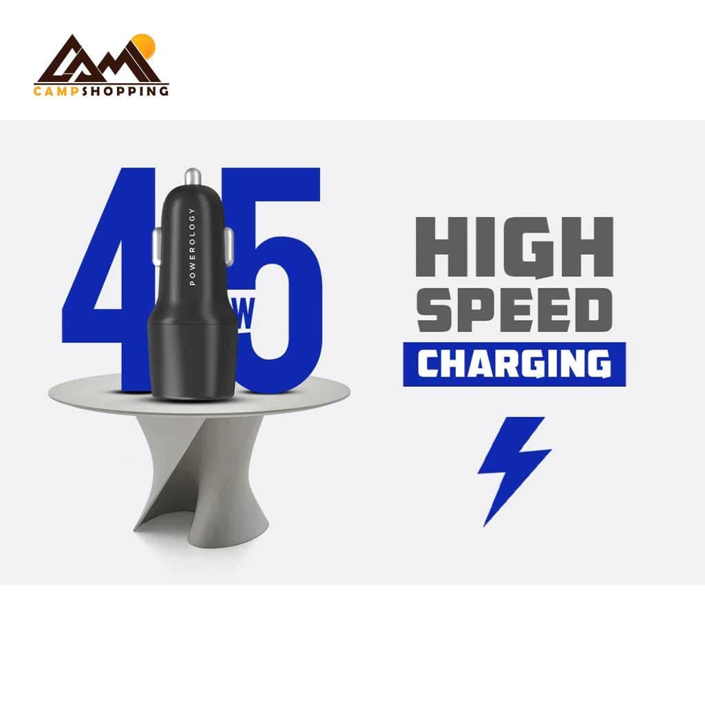 شارژر فندکی 45W پاورولوجی مدل PCCSR006 — تصویر ۲