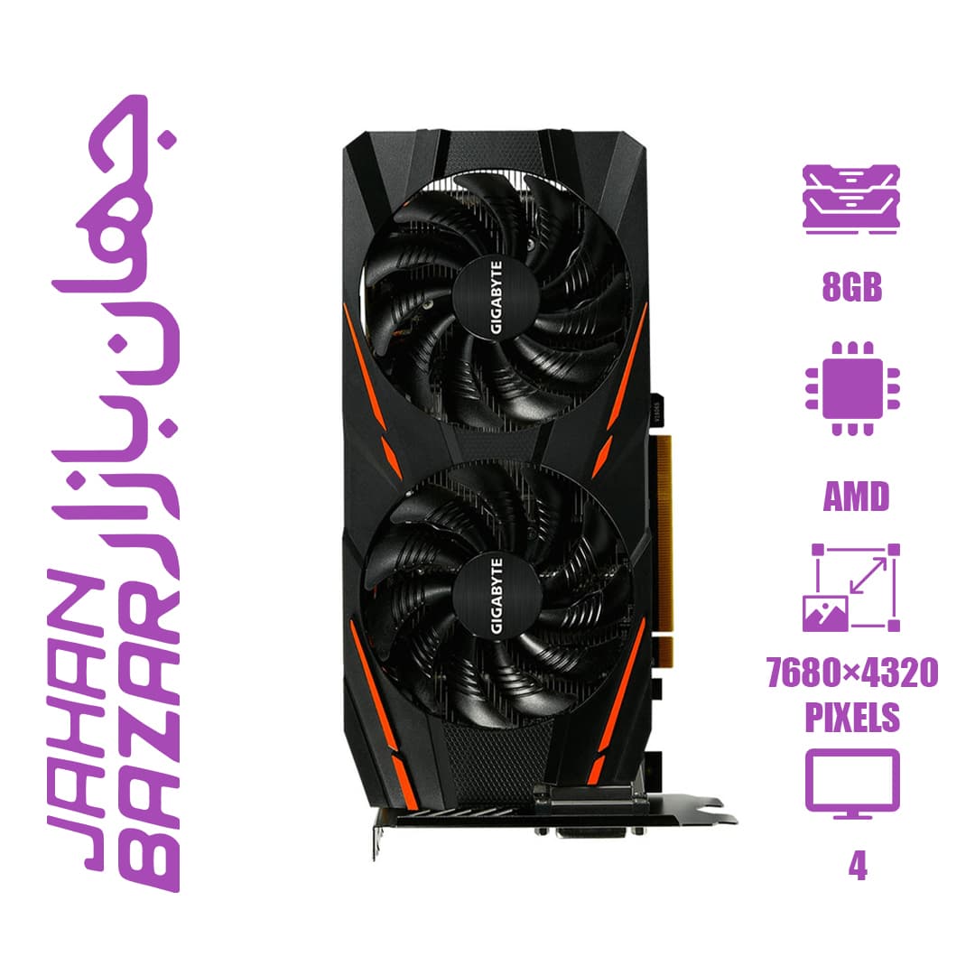 کارت گرافیک استوک Gigabyte Radeon RX 580 GAMING ظرفیت 8 گیگابایت