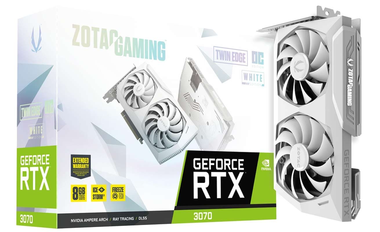 کارت گرافیک استوک زوتاک ZOTAC RTX 3070 Twin Edge White OC 8GB ظرفیت 8 گیگابایت — تصویر ۲
