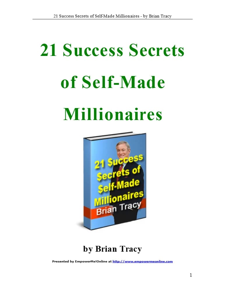 کتاب ۲۱ راز میلیونر (21 Secrets Millionaire) نسخه انگلیسی PDF | برایان تریستی