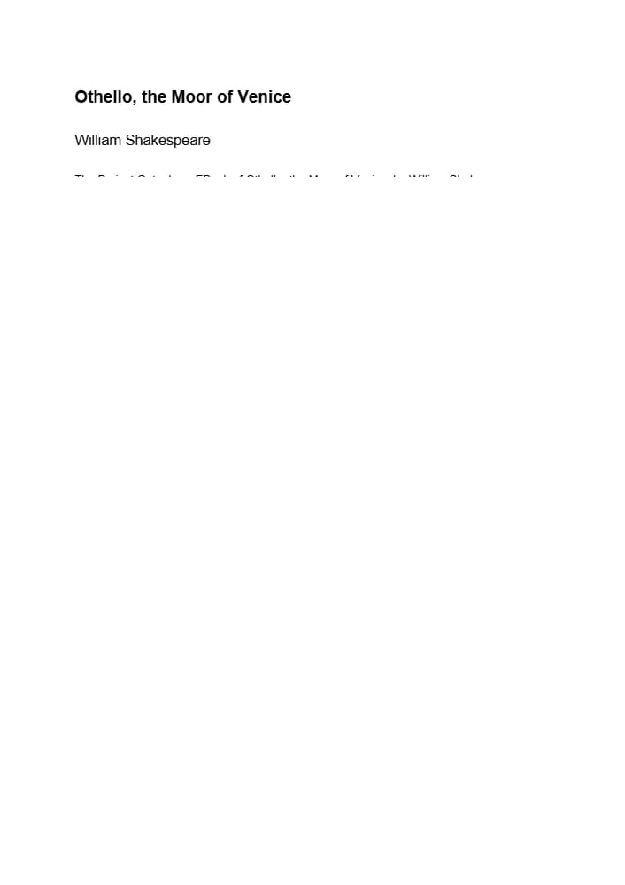 کتاب اتلو (Othello) نسخه انگلیسی PDF | ویلیام شکسپیر