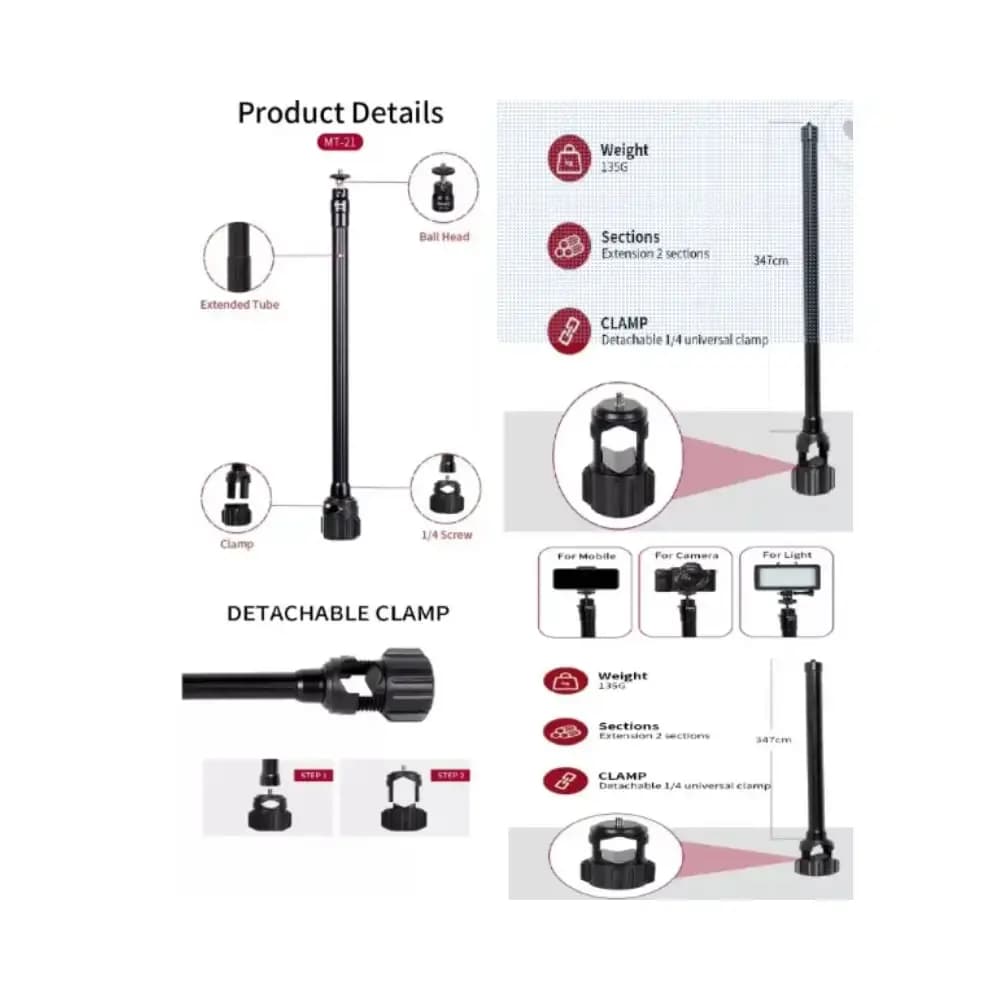 پایه نصب موبایل به میز Jmary MT21 – Mt49 Desktop Mobile Mount Stand — تصویر ۲