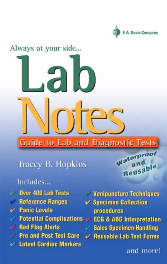 کتاب Lab Notes: Guide to Lab and Diagnostic Tests (یادداشت های آزمایشگاه: راهنمای آزمایش ها و تست های تشخیصی) نسخه انگلیسی PDF | جویس لفلر