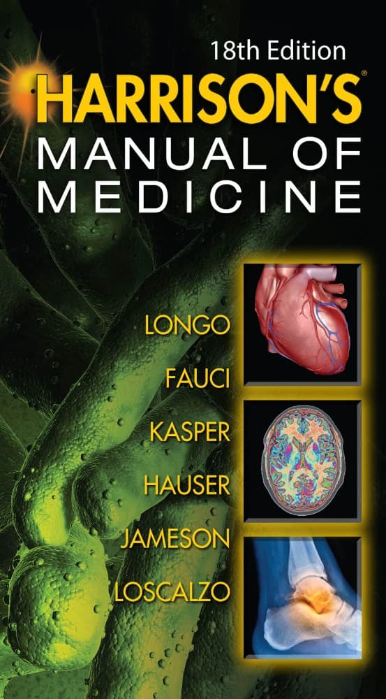 کتاب Harrison’s Manual of Medicine, 18th Edition (راهنمای پزشکی هاریسون، ویرایش هجدهم) نسخه انگلیسی PDF | دن ال. لانگو