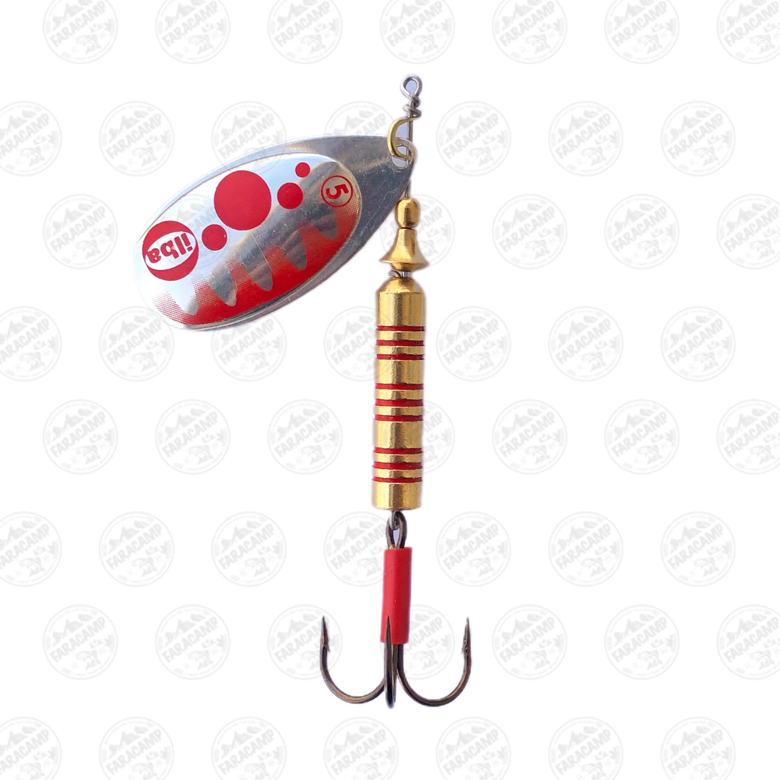 لانسه ماهیگیری سایز ۵ ایلبا ۲۰ گرمی Gold/Red Bubble ilba