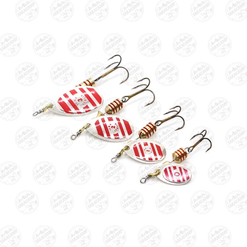 لانسه ماهیگیری سایز ۵ ایلبا ۲۱۱۱۵ Silver/red Zebra ilba — تصویر ۲
