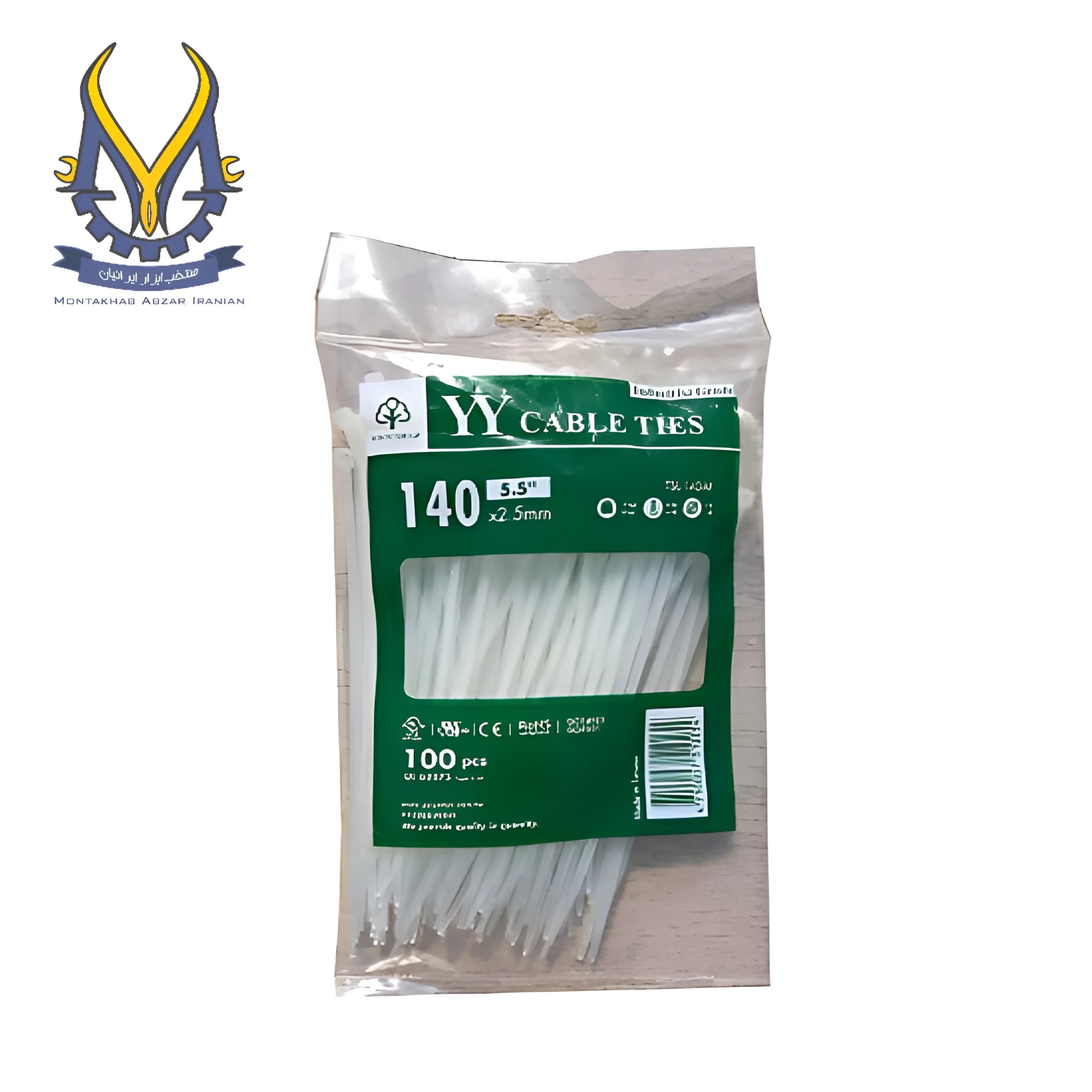 بست کمربندی وای وای مدل TSL-140-M سایز 2.5*140 میلی متر