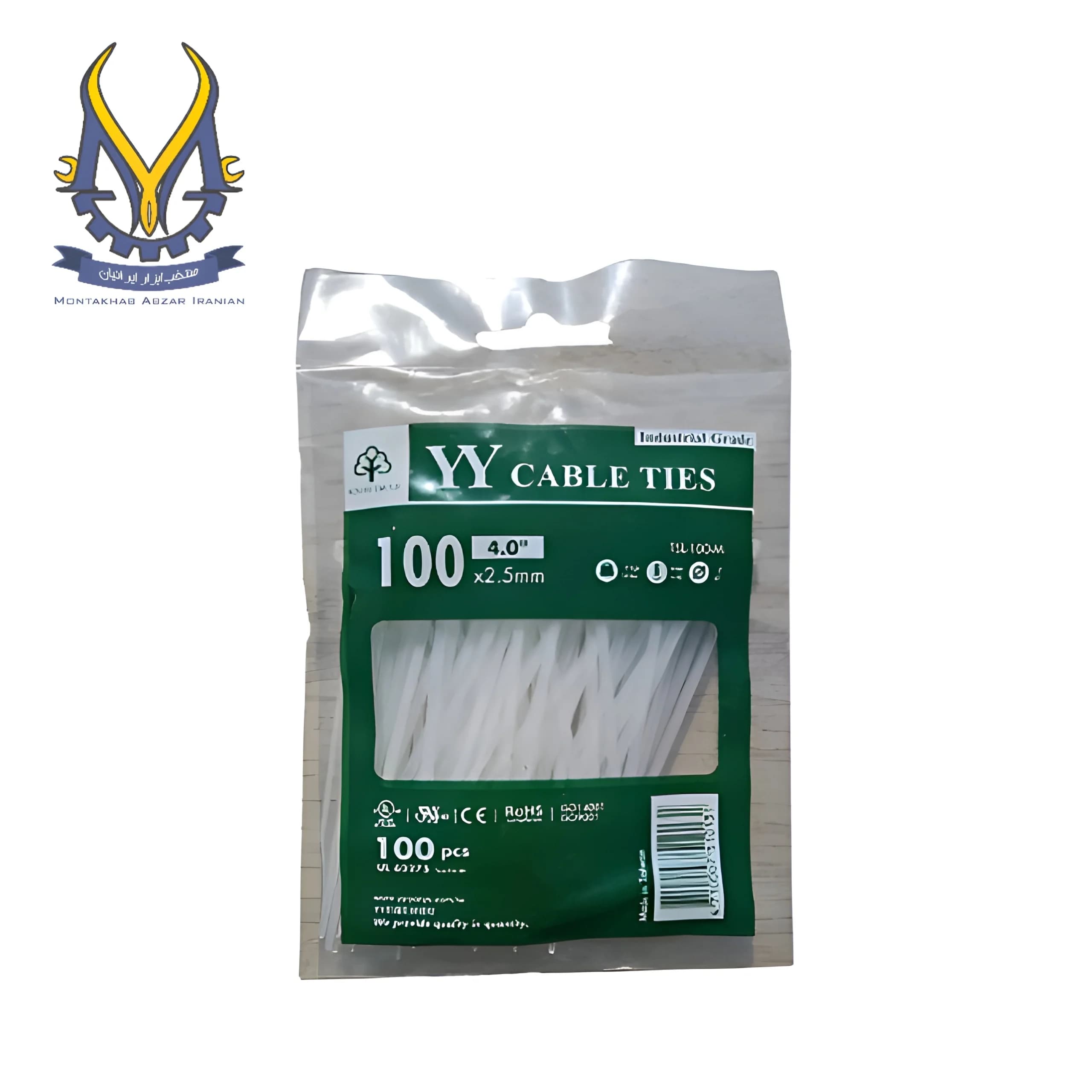 بست کمربندی وای وای مدل TSL-100-M سایز 2.5*100 میلی متر