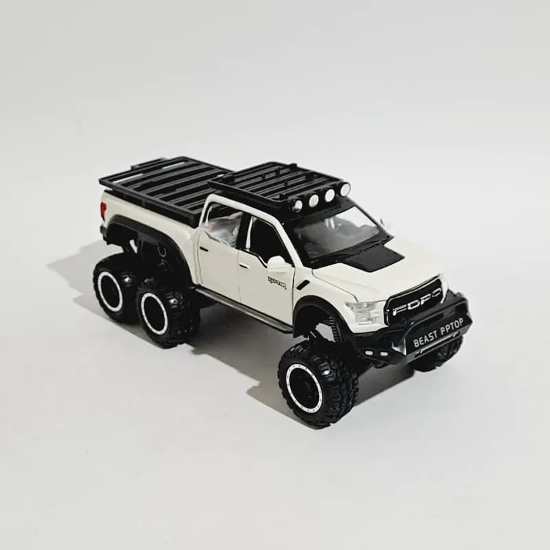 ماشین فلزی فورد F150 رپتور کمپر سفید — تصویر ۵