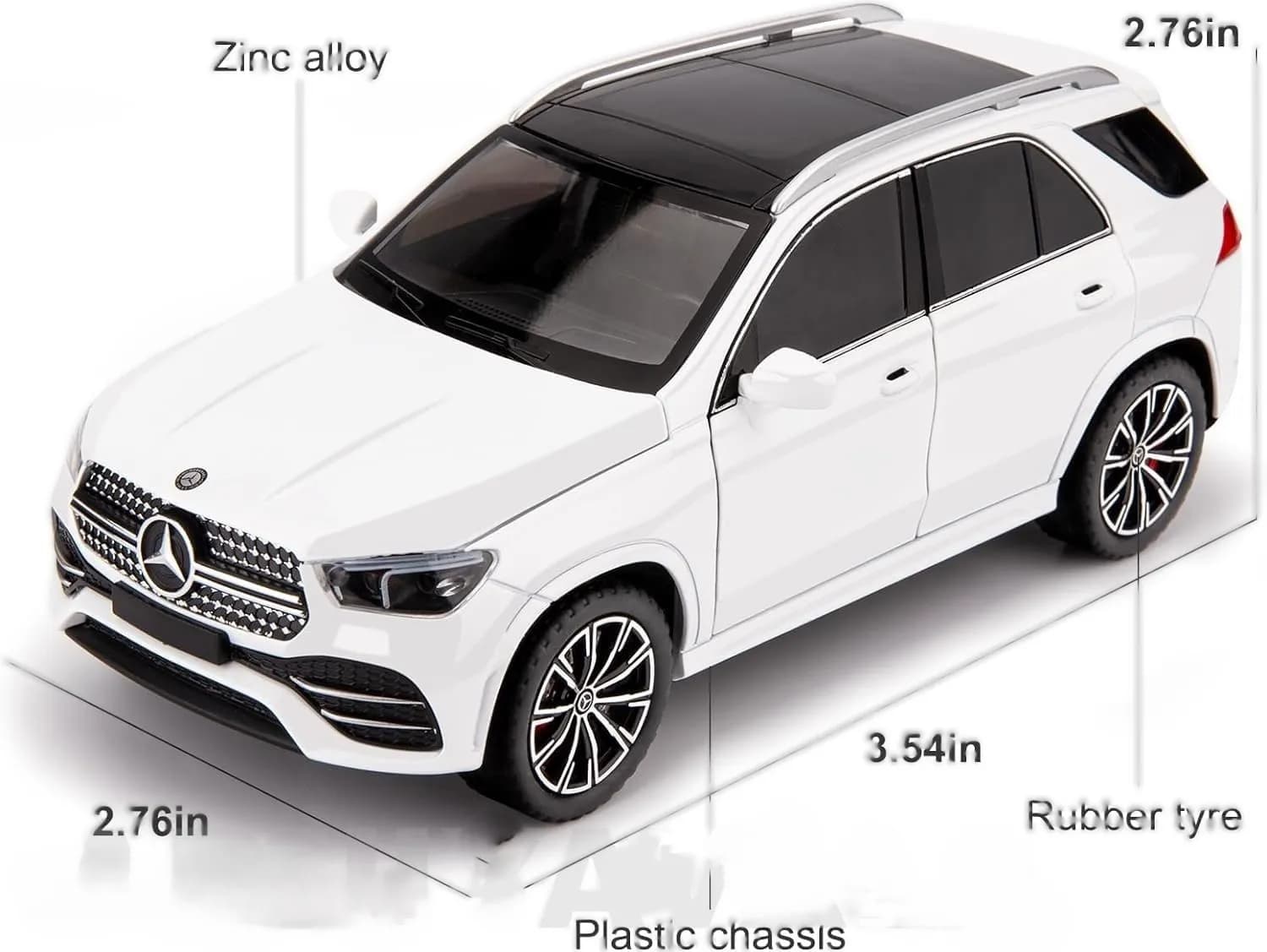ماشین فلزی مرسدس بنز سفید مدل GLE350 — تصویر ۵
