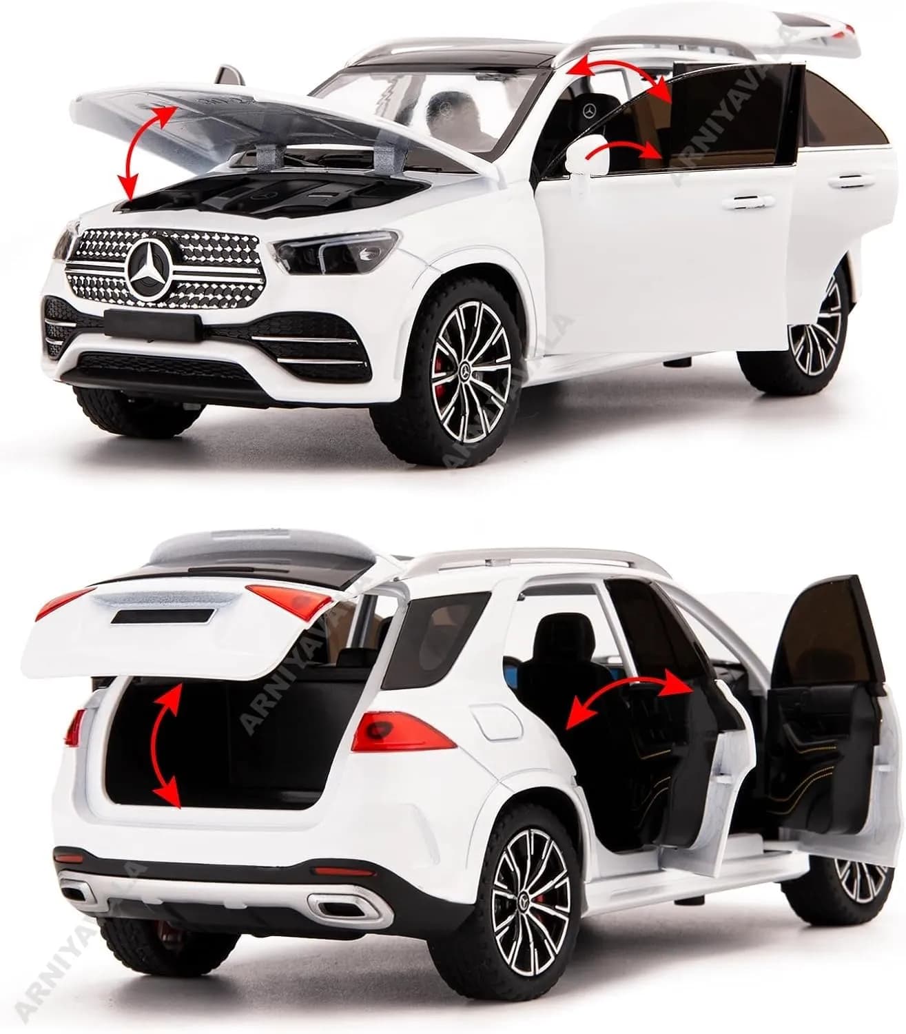 ماشین فلزی مرسدس بنز سفید مدل GLE350 — تصویر ۸