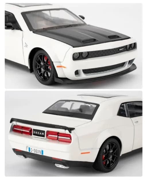 ماشین فلزی دوج چلنجر SRT Hellcat سفید