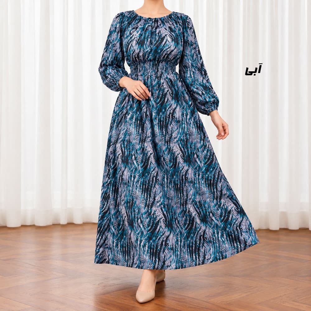 پیراهن ساحلی زنانه کش دار مدل طاولا کد CH2294 — تصویر ۴