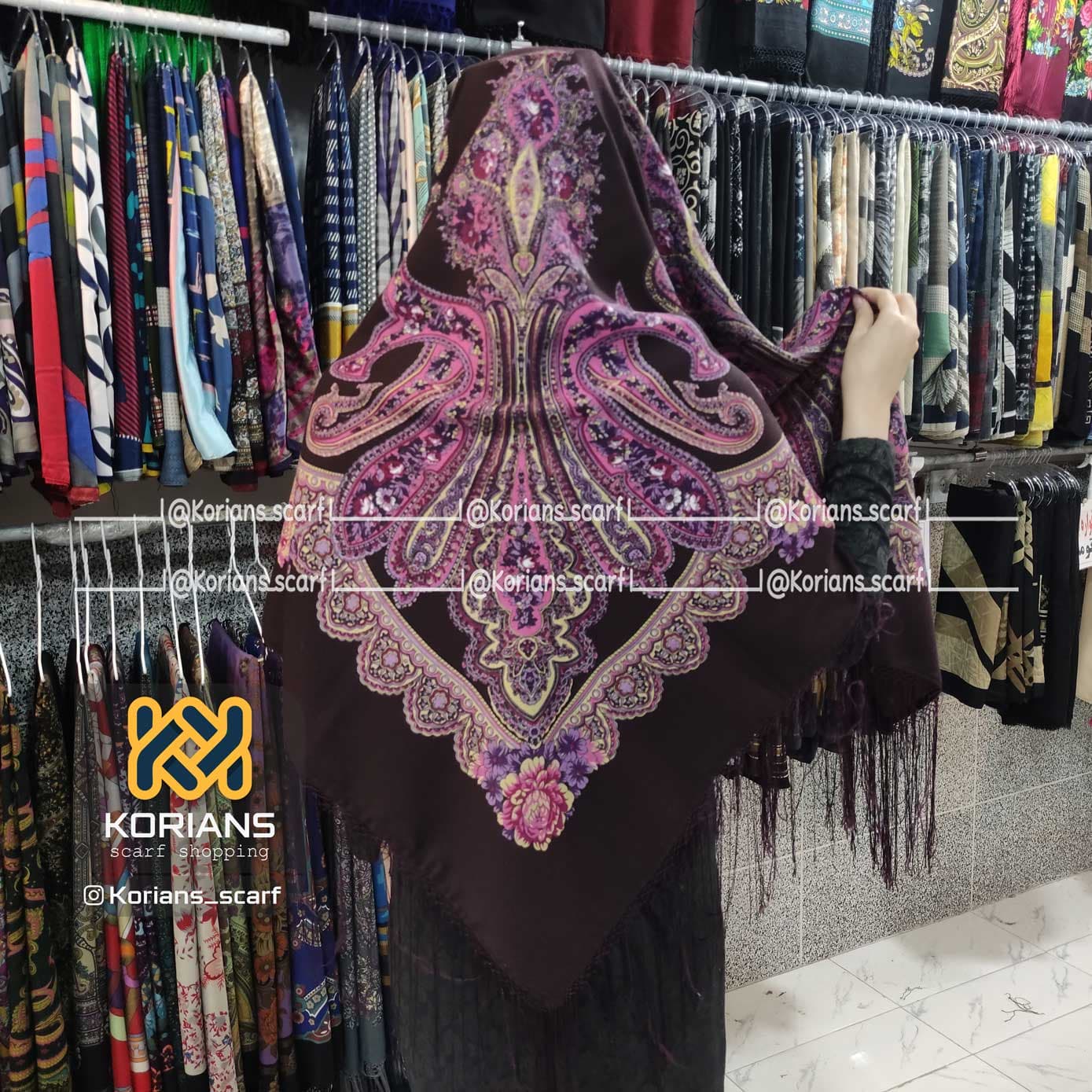 روسری نخی ترک کد Rs19501 — تصویر ۳