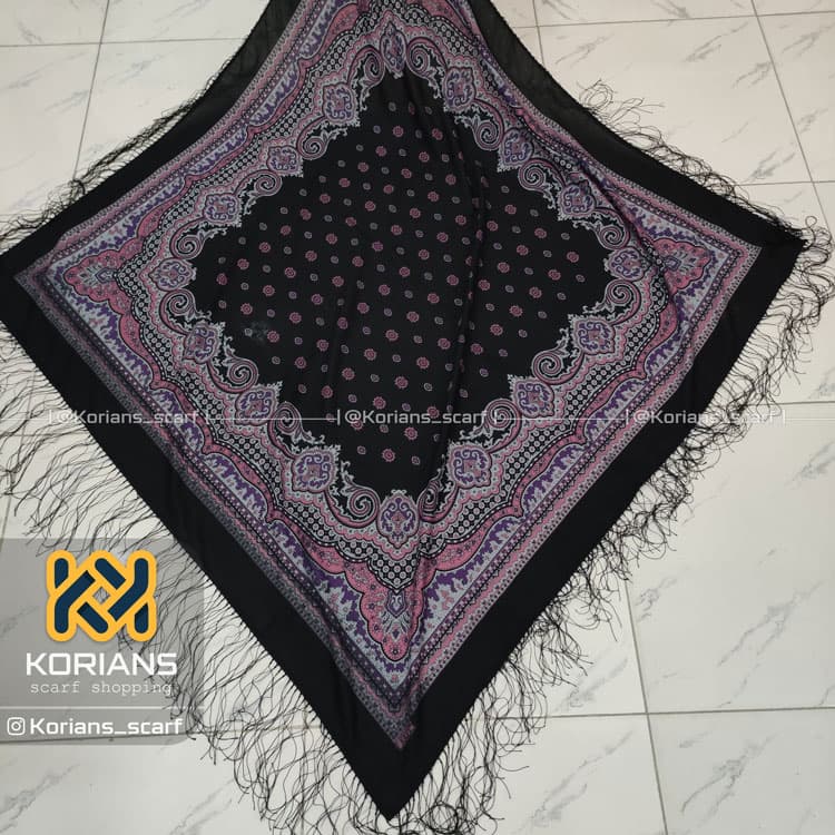 روسری نخی ترک مدل سکه‌ای — تصویر ۲