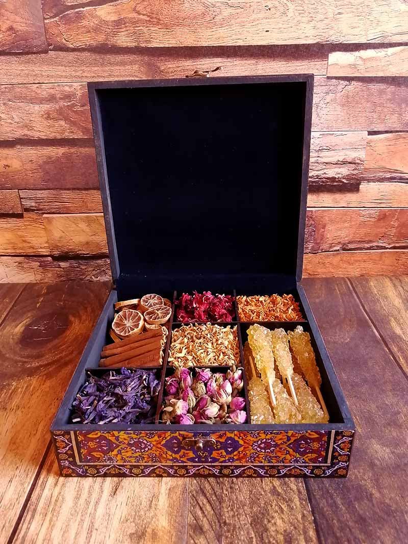 جعبه دمنوش 7 خانه