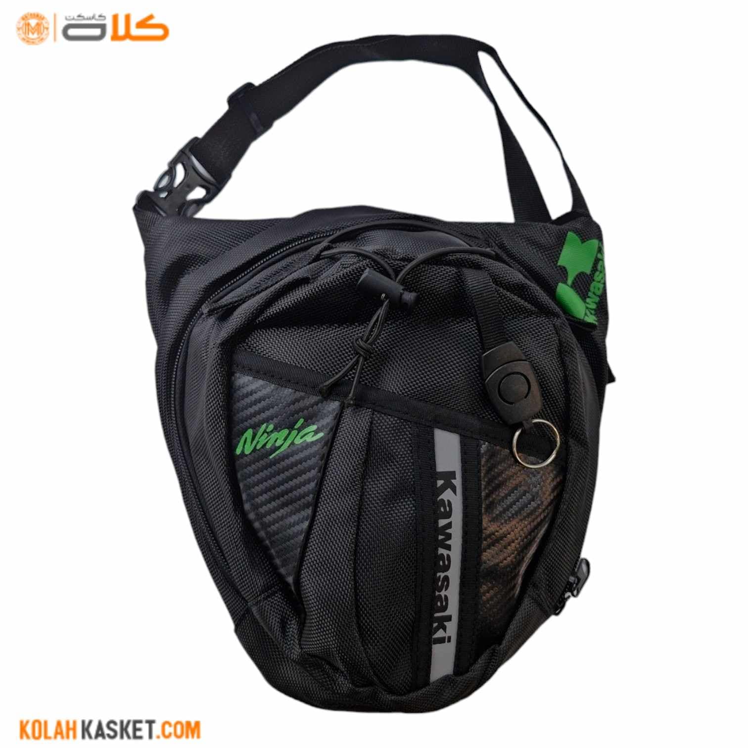 کیف موتور سواری رو پایی Kawasaki مشکی