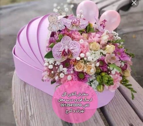 دسته گل و کیک تولد برای دیزاین تولد کودک پسر