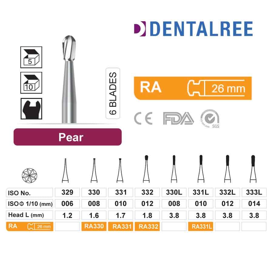 فرز PEAR آنگل کارباید DENTALREE — تصویر ۲