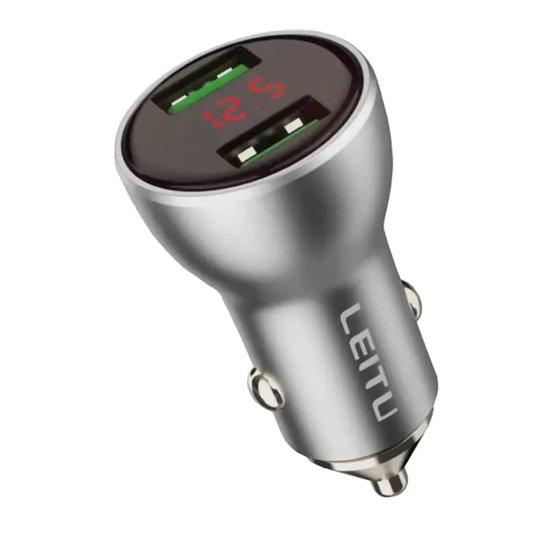 شارژر فندکی LEITU LC-C20 2USB 2.4A — تصویر ۲