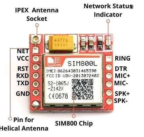 ماژول SIM800L برد قرمز GSM/GPRS — تصویر ۸