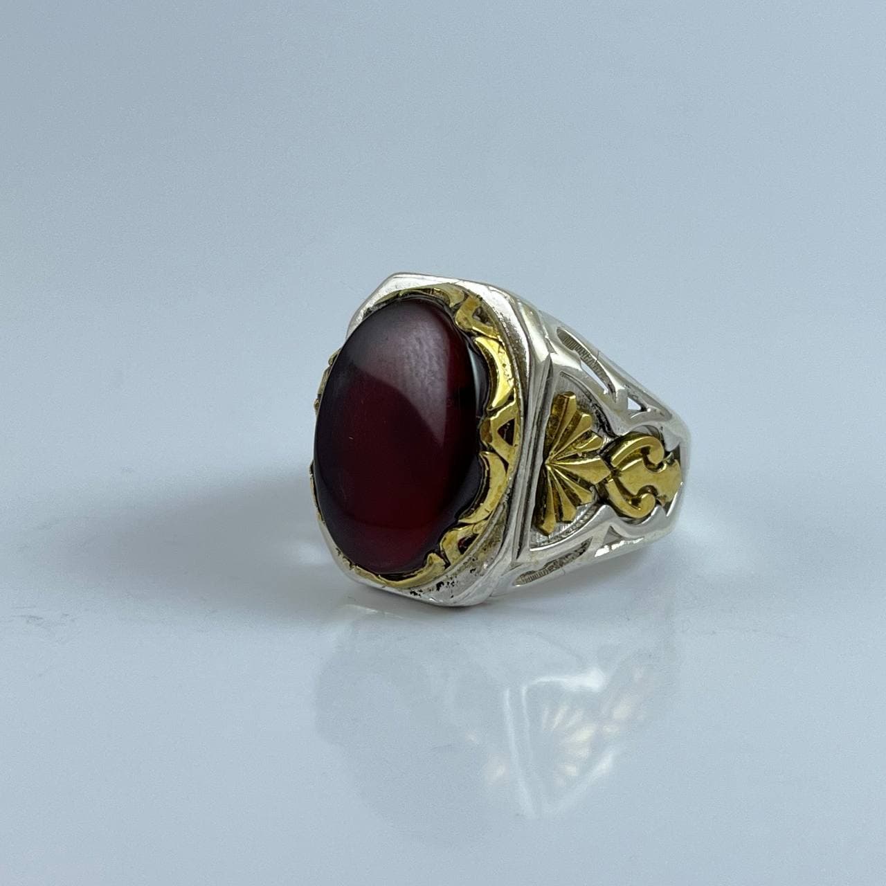 انگشتر نقره عقیق سرخ خراسان (AM.115) — تصویر ۵
