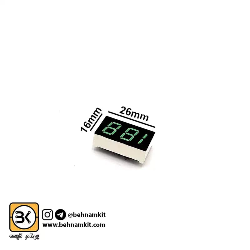 سون‌ سگمنت‌ آند 2.5 رقم، سبز، (s2.5×1.6Cm)