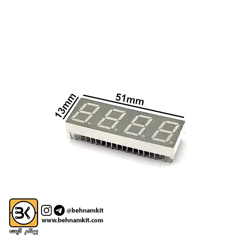 سون‌ سگمنت‌ کاتد چهار تایی / کد 155 / S= 50x18mm 40PIN