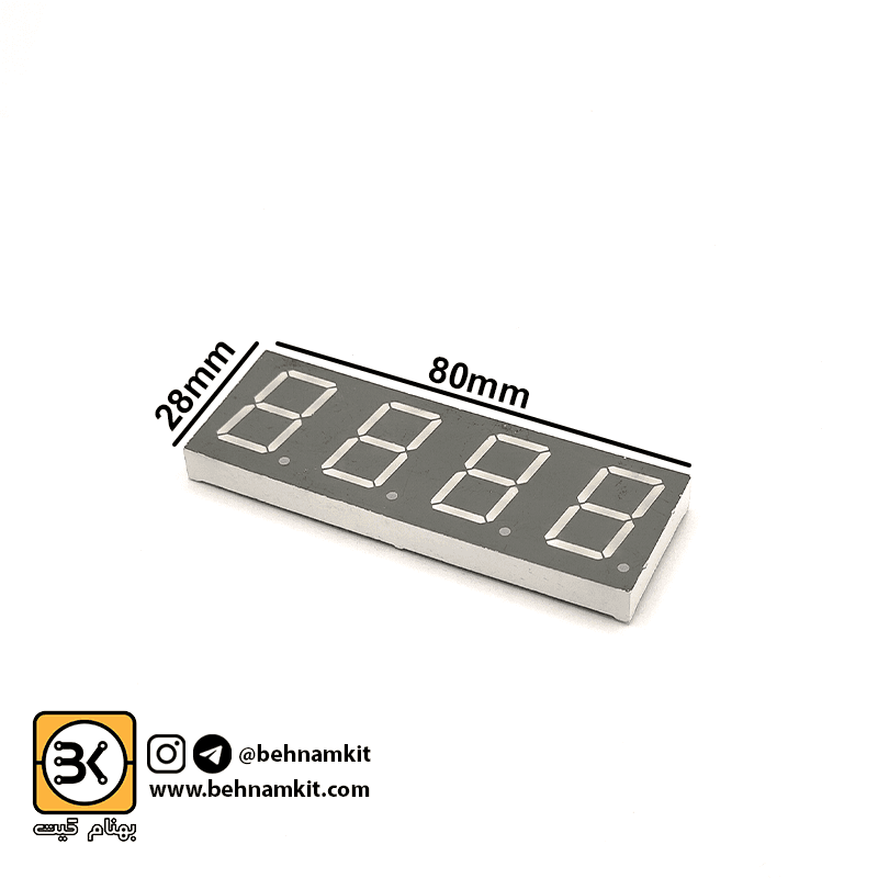 سون‌ سگمنت‌ کاتد چهار تایی درشت / کد 106 / S= 80x28mm