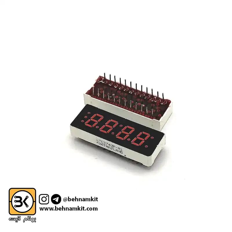 سون‌ سگمنت‌ کاتد چهار تایی کوچک / کد 107 / S= 36x14mm