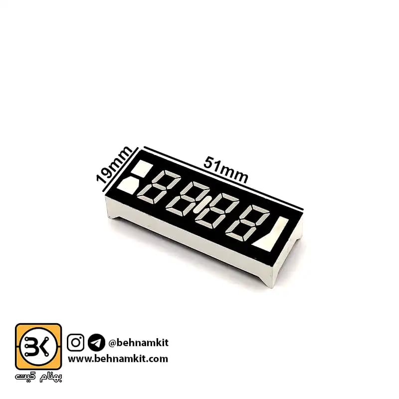 سون‌ سگمنت‌ کاتد چهار تایی مالتی پلکس ساعتی / کد 102 / S= 51x19mm