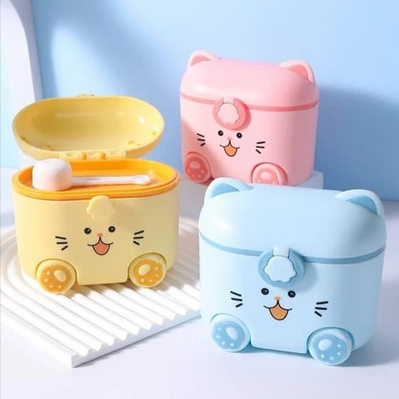 انبار شیرخشک چرخدار گربه ای