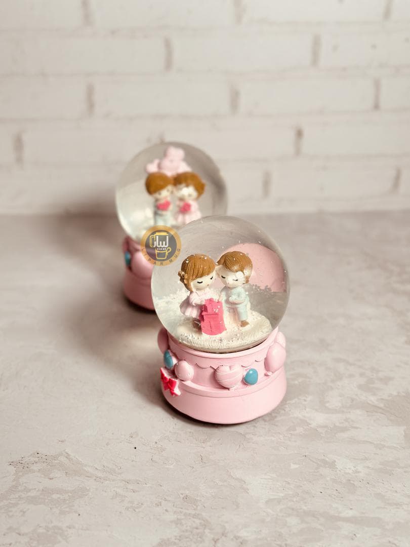 گوی موزیکال کوکی چرخان بزرگ طرح دختر و پسر لیلی و مجنون کد 7581