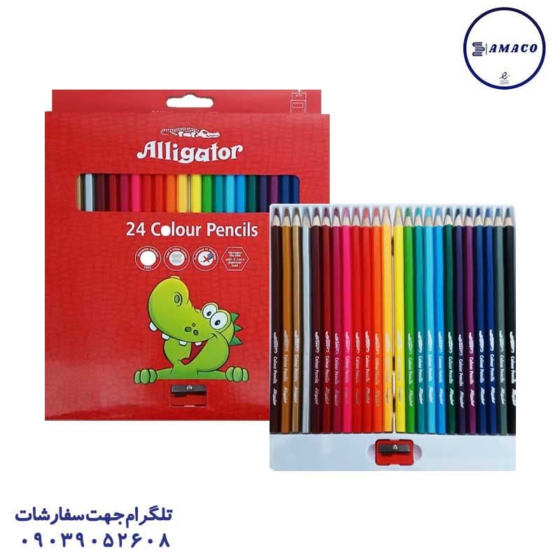 الیگیتور – مداد رنگی 24 مقوا 0002